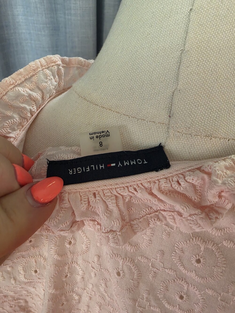 Tommy Hilfiger Pink Eyelet Dress - Picture 4 of 6